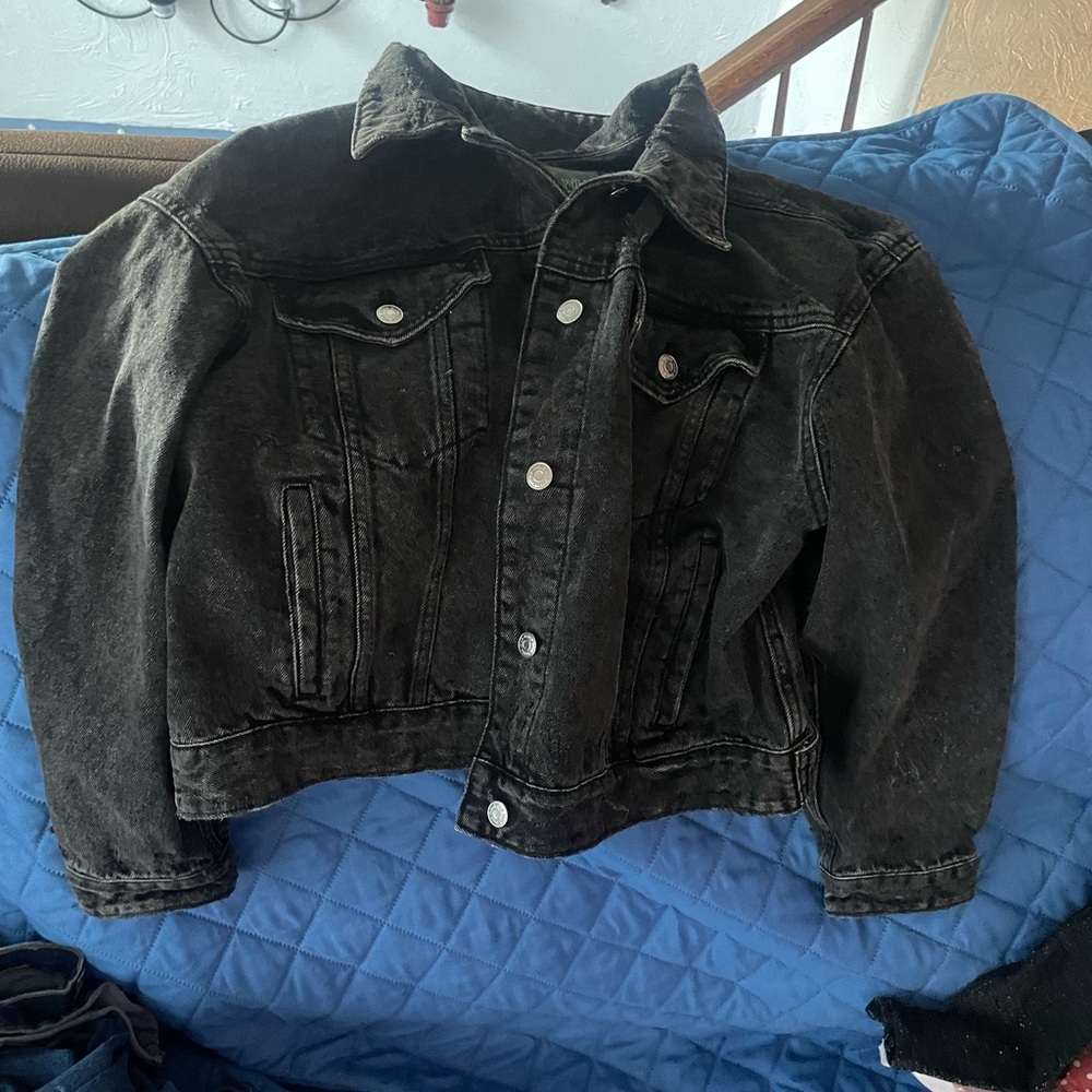 black jean jacket